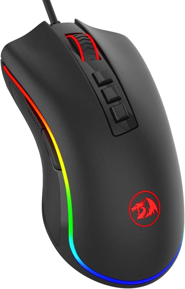 Mouse Gamer Redragon Cobra RGB, Sensor PixArt PMW3325 10000 DPI, RGB Chroma, 7 Botões Programáveis, Preto - M711